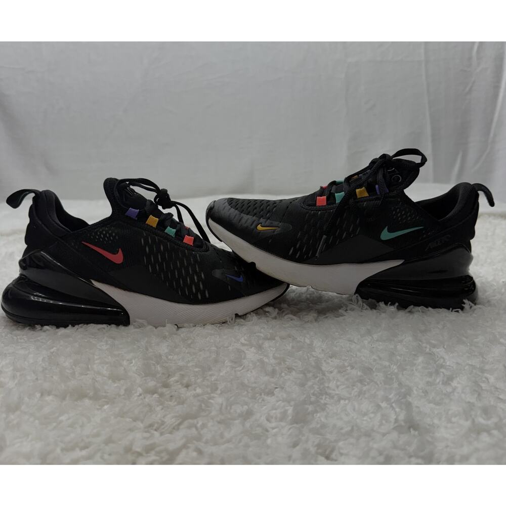 Nike Air Max 270 Size 5.5Y Running Shoes Black Multicolor
